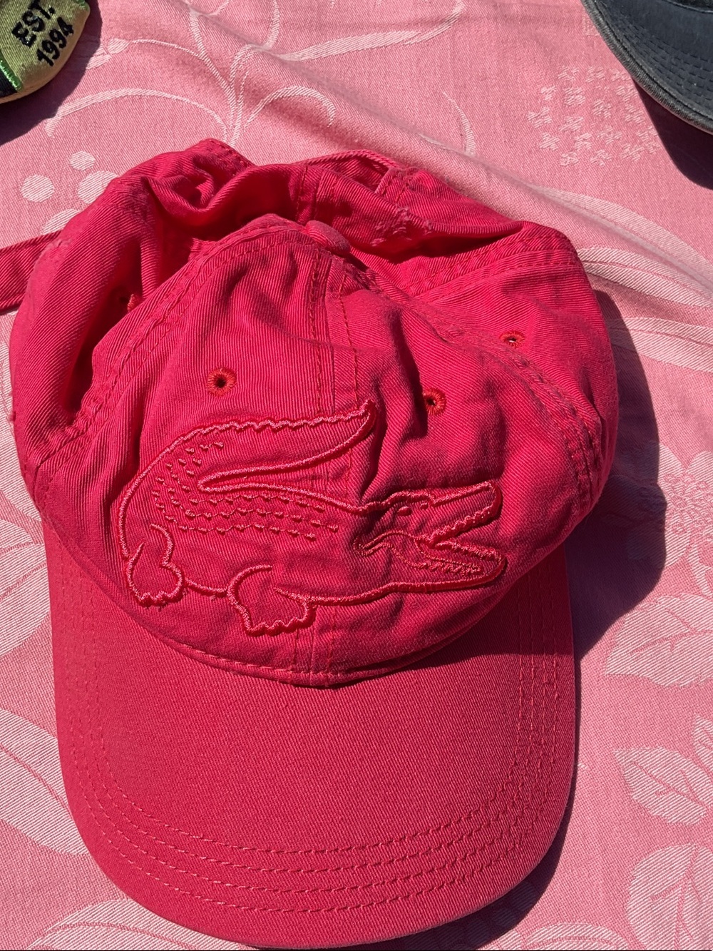 Lacoste Red Embroidered Crocodile Cap - Wailea Maui